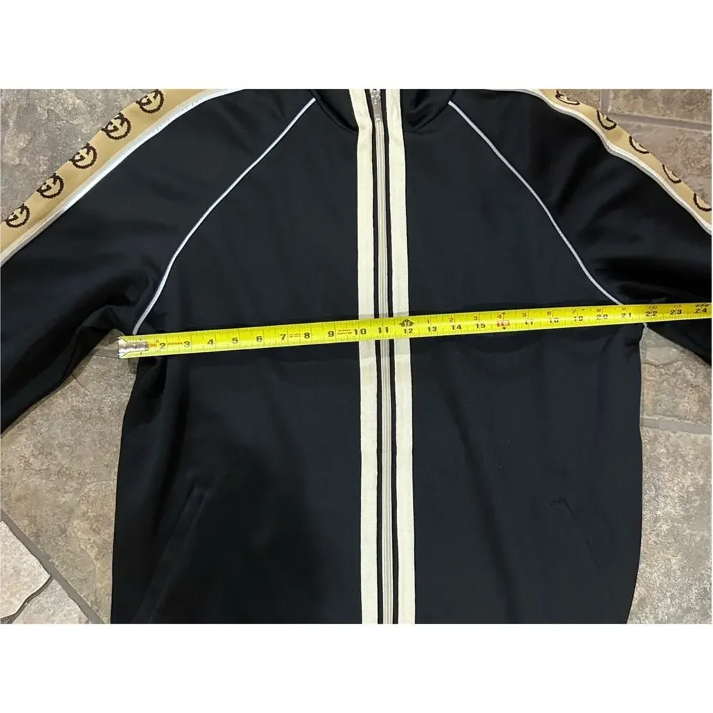 Men's Gucci GG ribbon oversized technical jersey, track, jacket, size XL